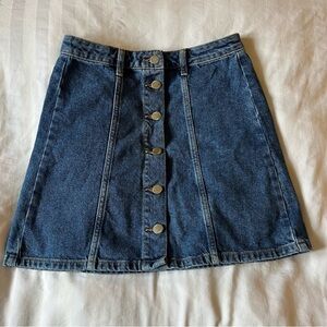 DenimCo full button mini skirt denim Jean